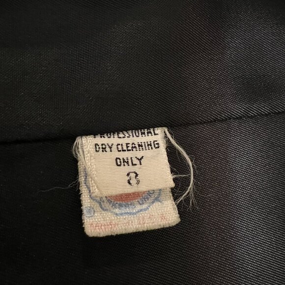 Reflections Women’s Long Black Wool Coat Made in USA Double Breasted Size Medium - Picture 6 of 13